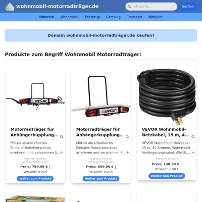 Screenshot wohnmobil-motorradträger.de