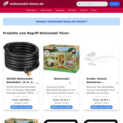 Screenshot wohnmobil-türen.de