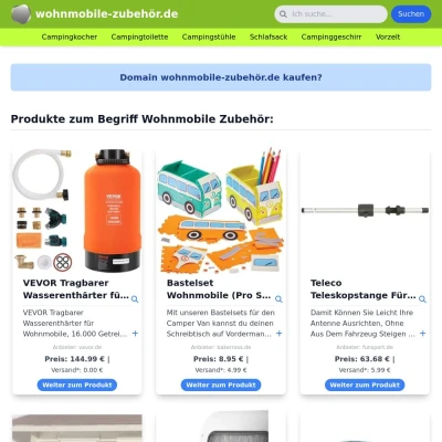 Screenshot wohnmobile-zubehör.de
