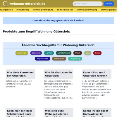 Screenshot wohnung-gütersloh.de