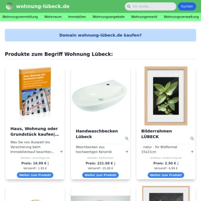 Screenshot wohnung-lübeck.de