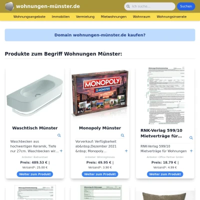Screenshot wohnungen-münster.de