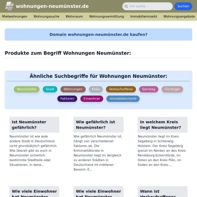 Screenshot wohnungen-neumünster.de