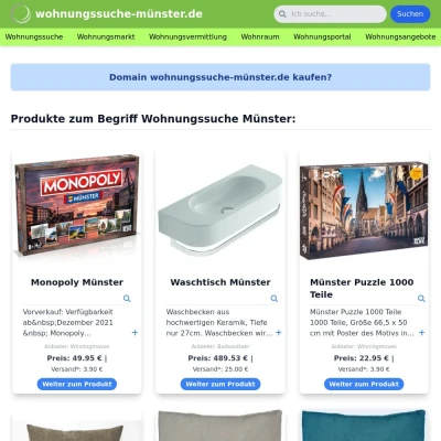 Screenshot wohnungssuche-münster.de