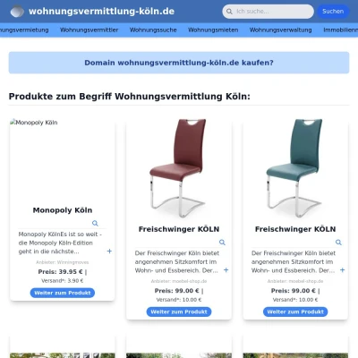 Screenshot wohnungsvermittlung-köln.de