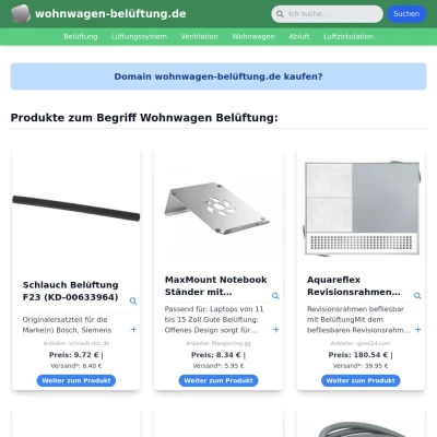 Screenshot wohnwagen-belüftung.de