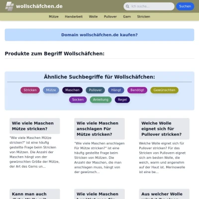 Screenshot wollschäfchen.de