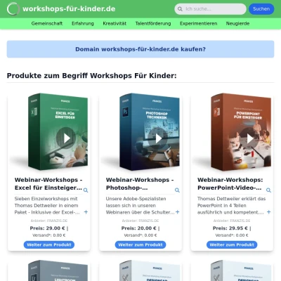 Screenshot workshops-für-kinder.de