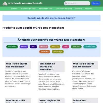 Screenshot würde-des-menschen.de