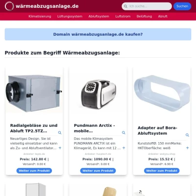 Screenshot wärmeabzugsanlage.de