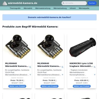 Screenshot wärmebild-kamera.de