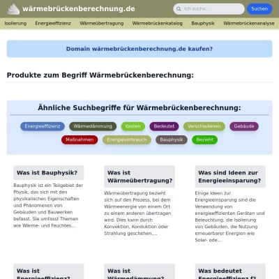 Screenshot wärmebrückenberechnung.de