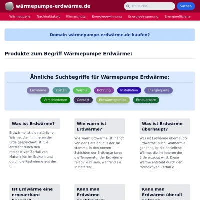 Screenshot wärmepumpe-erdwärme.de