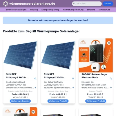 Screenshot wärmepumpe-solaranlage.de