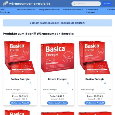 Screenshot wärmepumpen-energie.de