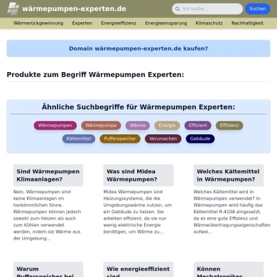 Screenshot wärmepumpen-experten.de