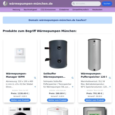 Screenshot wärmepumpen-münchen.de