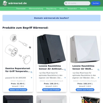Screenshot wärmerad.de