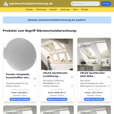 Screenshot wärmeschutzberechnung.de