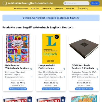 Screenshot wörterbuch-englisch-deutsch.de