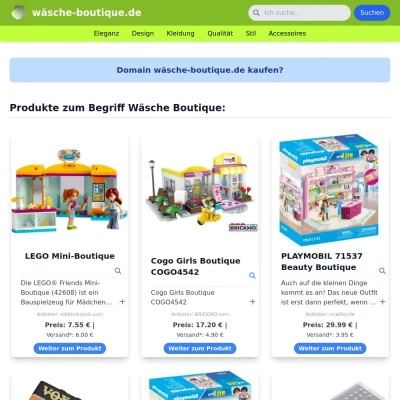 Screenshot wäsche-boutique.de