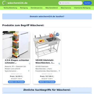 Screenshot wäscherei24.de