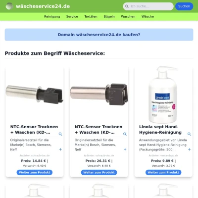 Screenshot wäscheservice24.de