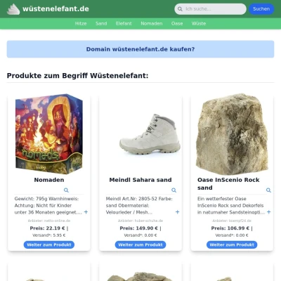 Screenshot wüstenelefant.de
