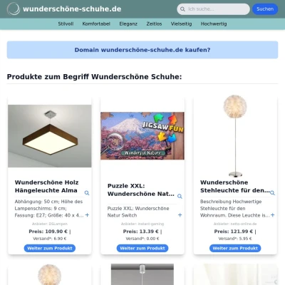 Screenshot wunderschöne-schuhe.de