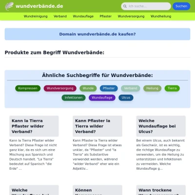 Screenshot wundverbände.de
