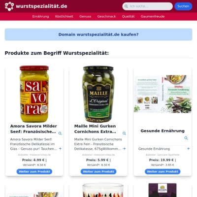 Screenshot wurstspezialität.de