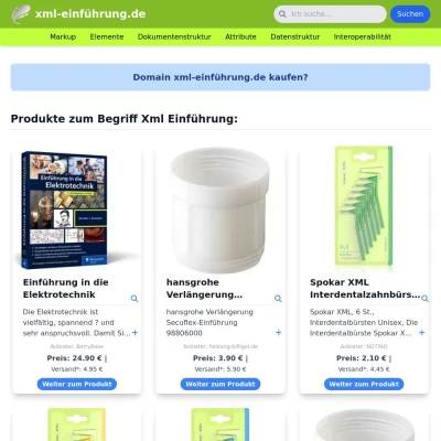 Screenshot xml-einführung.de