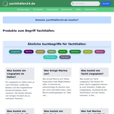 Screenshot yachthäfen24.de