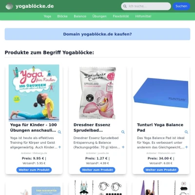 Screenshot yogablöcke.de