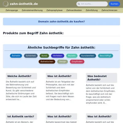 Screenshot zahn-ästhetik.de