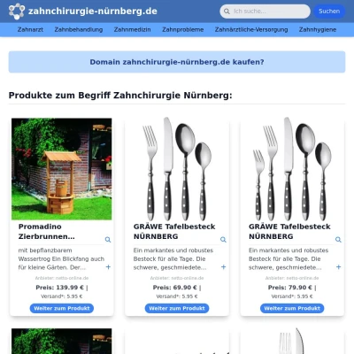 Screenshot zahnchirurgie-nürnberg.de