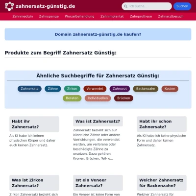 Screenshot zahnersatz-günstig.de