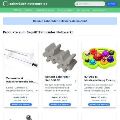 Screenshot zahnräder-netzwerk.de