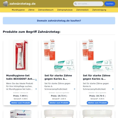 Screenshot zahnärztetag.de