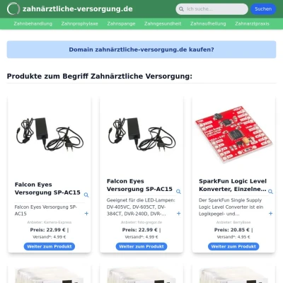 Screenshot zahnärztliche-versorgung.de