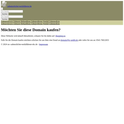 Screenshot zahnärztlicher-notfalldienst.de