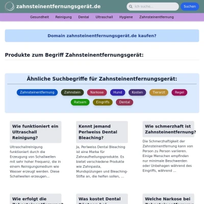 Screenshot zahnsteinentfernungsgerät.de