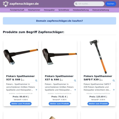 Screenshot zapfenschläger.de