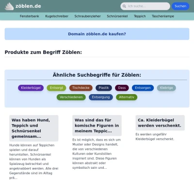 Screenshot zöblen.de