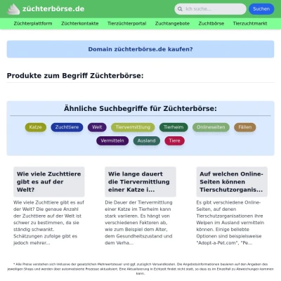 Screenshot züchterbörse.de