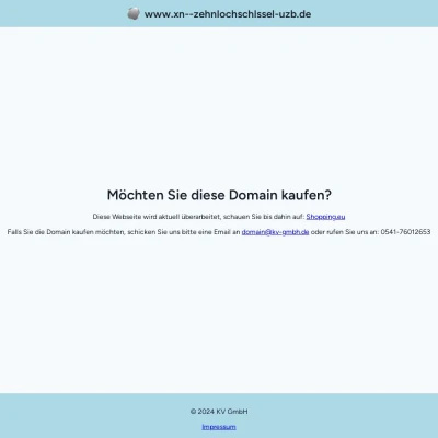 Screenshot zehnlochschlüssel.de