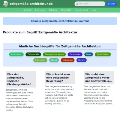 Screenshot zeitgemäße-architektur.de