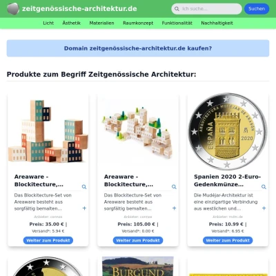 Screenshot zeitgenössische-architektur.de