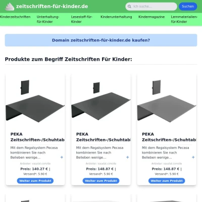 Screenshot zeitschriften-für-kinder.de