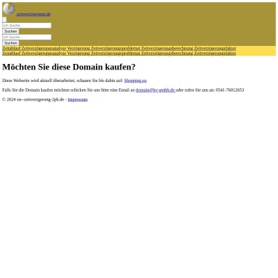 Screenshot zeitverzögerung.de